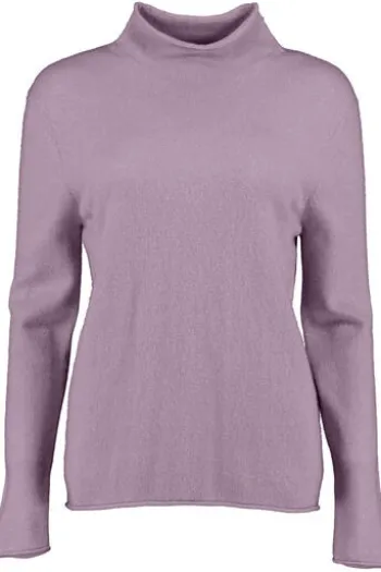 S.MARLON Stehkragen- Pullover flieder aus hochwertigem Cashmere