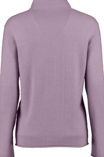 S.MARLON Stehkragen- Pullover flieder aus hochwertigem Cashmere