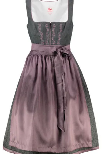SPIETH & WENSKY Dirndl Ephyra Midi Grau-flieder