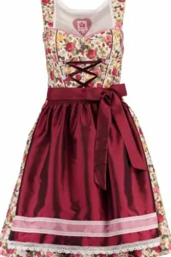SPIETH&WENSKY Dirndl Gea rosa/dunkel rot