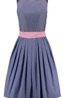 SPIETH & WENSKY Dirndl Hibiskus blau/rosa