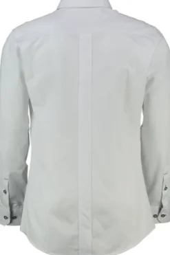 SPIETH & WENSKY Hemd Flachbach weiss/blau Slim Fit Langarm