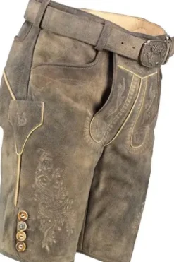 SPIETH & WENSKY Leder-Shorts Adrian caribo Ziegenleder