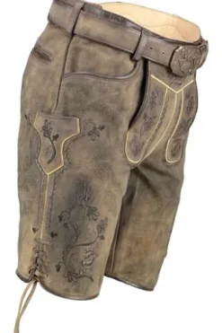SPIETH & WENSKY Leder-Shorts Archibald caribo Ziegenleder