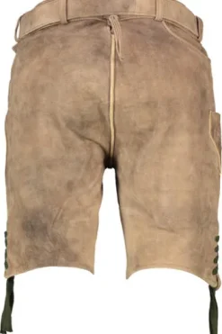 SPIETH & WENSKY Leder Shorts Gebirgsjäger sandstein