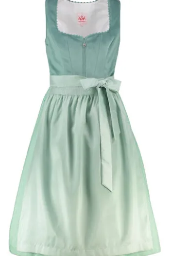 SPIETH & WENSKY Midi Dirndl Hummel türkis 70 er Rocklänge