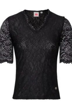SPIETH & WENSKY Spitzenshirt Arktis schwarz 1/2-Arm