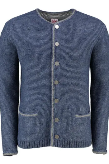 SPIETH & WENSKY Strickjacke Heidenheim jeansblau einfarbig