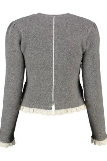 SPIETH & WENSKY Strickjacke Karline grau