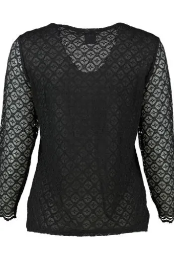 SPIETH & WENSKY Trachtenbluse schwarz 7/8-Arm Eva