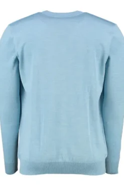 V-Ausschnitt Pullover ocean aqua einfarbig
