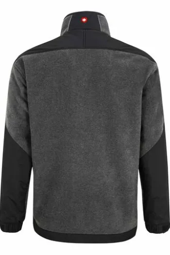 WELLENSTEYN Jet-Fleece-Jacke JJ-10 melange/schwarz windabweisend, wasserabweisend, atmungsaktiv