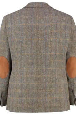 WELLINGTON OF BILMORE Harris Tweed Sakko London green blue herringbone kariert