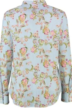 WHITE LABEL Bluse hellblau gestreift