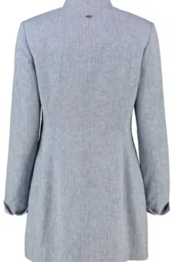 WHITE LABEL Gehrock Blau Fischgrät